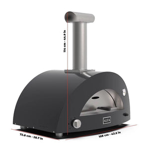 Forno ibrido legna/gas ALFA MODERNO 3 PIZZE