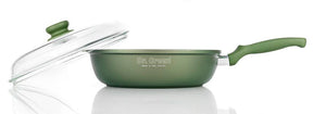 Padella alta alluminio pressofuso con coperchio Ø28  RISOLÌ DR GREEN