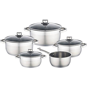 Batteria INOX 9 pezzi BEST induzione Baumalu - PREZZO OUTLET -