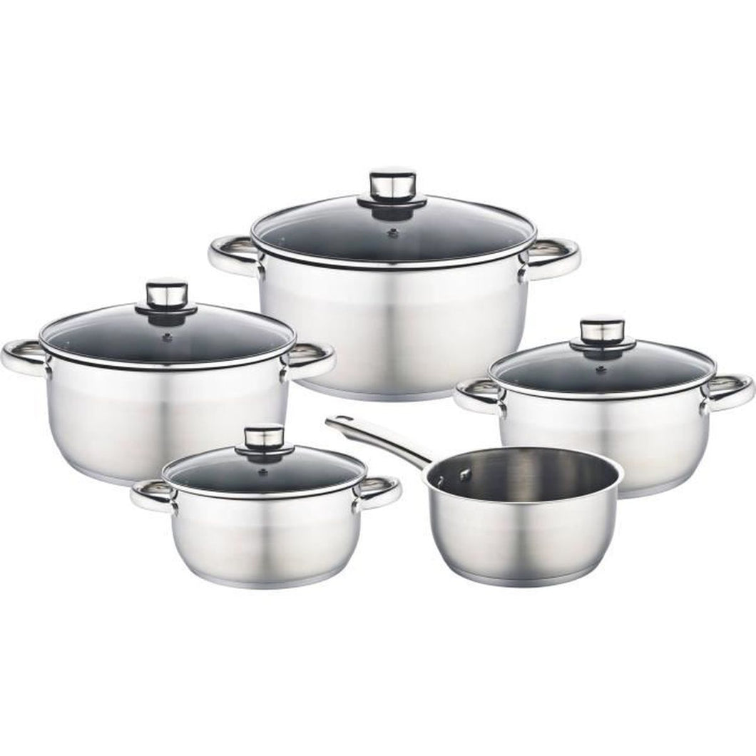 Batteria INOX 9 pezzi BEST induzione Baumalu - PREZZO OUTLET -