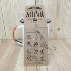 Tazza RETROPOT acciaio smaltato "Survival Time"