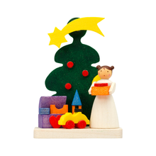 Carica l&#39;immagine nel visualizzatore di Gallery, Decorazione in legno Angelo con albero di Natale Graupner Holzminiaturen
