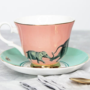 Tazza da tè con piattino Yvonne Ellen Elephant