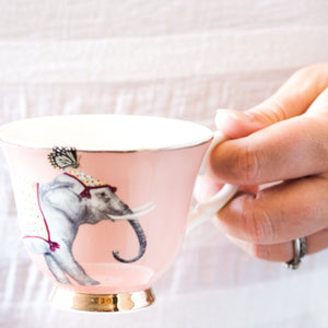 Tazza da tè con piattino Yvonne Ellen Carnival Elephant