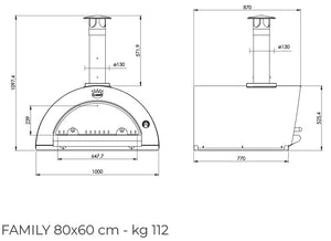 Forno a legna CLEMENTI FAMILY tutto inox 430