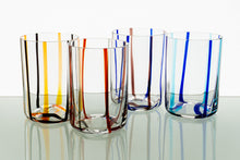 Carica l&#39;immagine nel visualizzatore di Gallery, Bicchiere vetro Tirache Set 6 pezzi Grigio/Arancio
