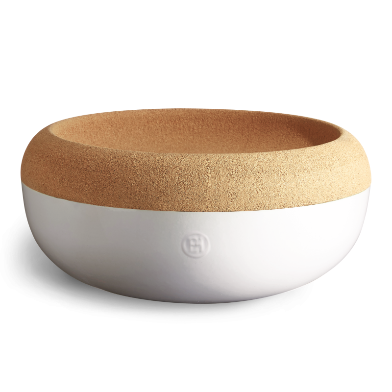 Fruttiera ceramica e sughero Emile Henry Blanc
