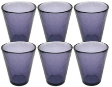 Carica l&#39;immagine nel visualizzatore di Gallery, Set 6 bicchieri acqua cristallo Lilla Happy Drink Yalos Murano
