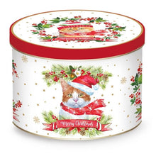 Carica l&#39;immagine nel visualizzatore di Gallery, Tazza porcellana in scatola di metallo Christmas Cats 1
