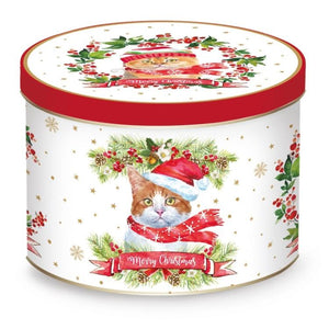 Tazza porcellana in scatola di metallo Christmas Cats 4