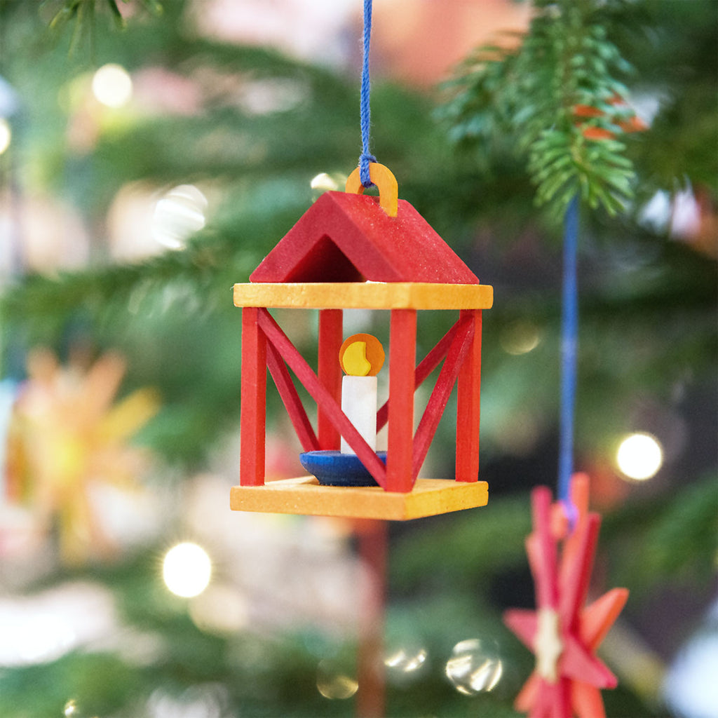 Decorazione lanterna in legno 6 colori Graupner Holzminiaturen