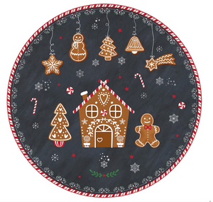 Piatto torta in porcellana con paletta Gingerbread