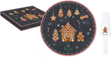 Carica l&#39;immagine nel visualizzatore di Gallery, Piatto torta in porcellana con paletta Gingerbread
