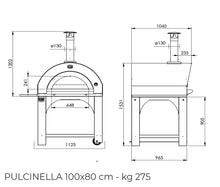 Carica l&#39;immagine nel visualizzatore di Gallery, Forno a legna CLEMENTI PULCINELLA tetto inox 304
