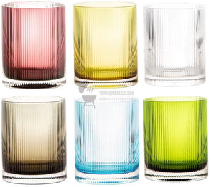Bicchiere tumbler in vetro Livellara Rigatino vari colori