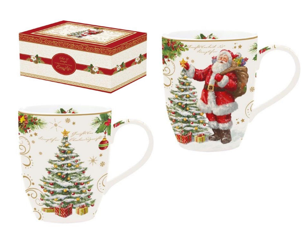 Set due tazze in porcellana 350ml Magic Christmas