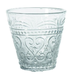Bicchiere vetro Melting Pot Set 6 pezzi Clear-Grey