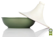 Carica l&#39;immagine nel visualizzatore di Gallery, Tajine in alluminio pressofuso e ceramica RISOLÌ DR GREEN
