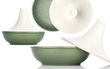 Carica l&#39;immagine nel visualizzatore di Gallery, Tajine in alluminio pressofuso e ceramica RISOLÌ DR GREEN
