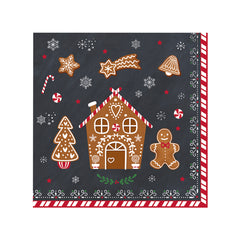 Confezione 20 tovaglioli carta 33x33 Gingerbread