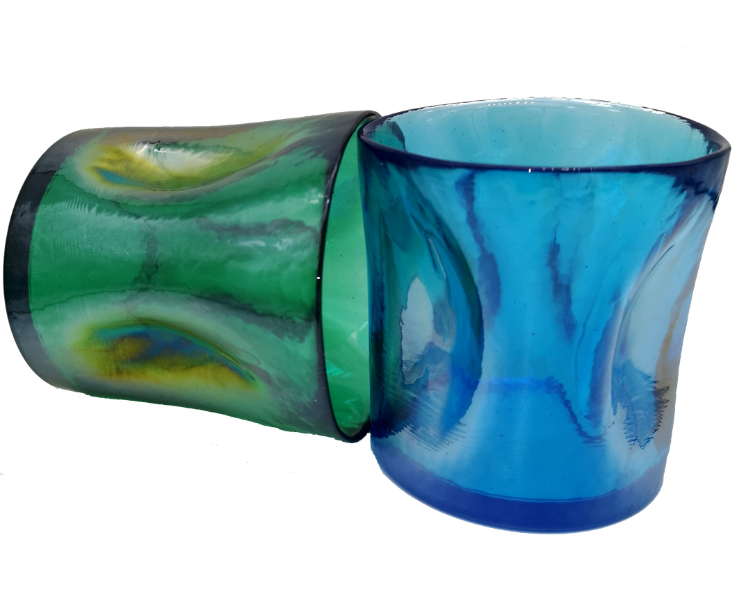 Confezione 2 bicchieri tumbler cristallo  Yalos Murano