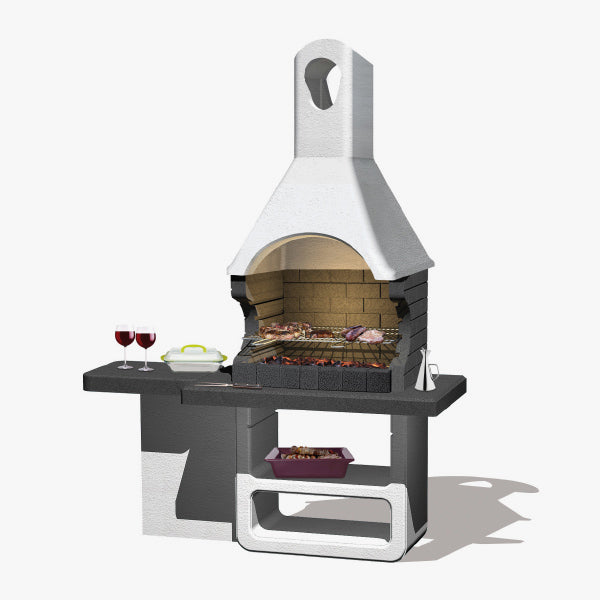 Barbecue in cemento con cappa SAROM ULISSE