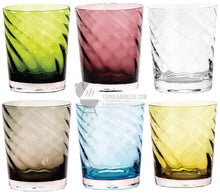 Carica l&#39;immagine nel visualizzatore di Gallery, Bicchiere tumbler ottico Veneziano Livellara vari colori
